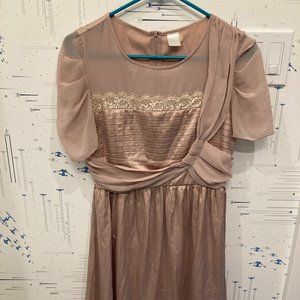 C. Luce Peach Lace Tea Time Dress (Size S)